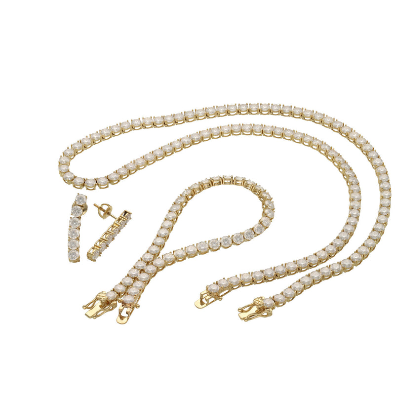 10 Karat Gold Moissanite Tennis Set