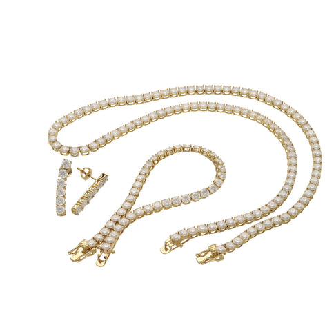 10 Karat Gold Moissanite Tennis Set