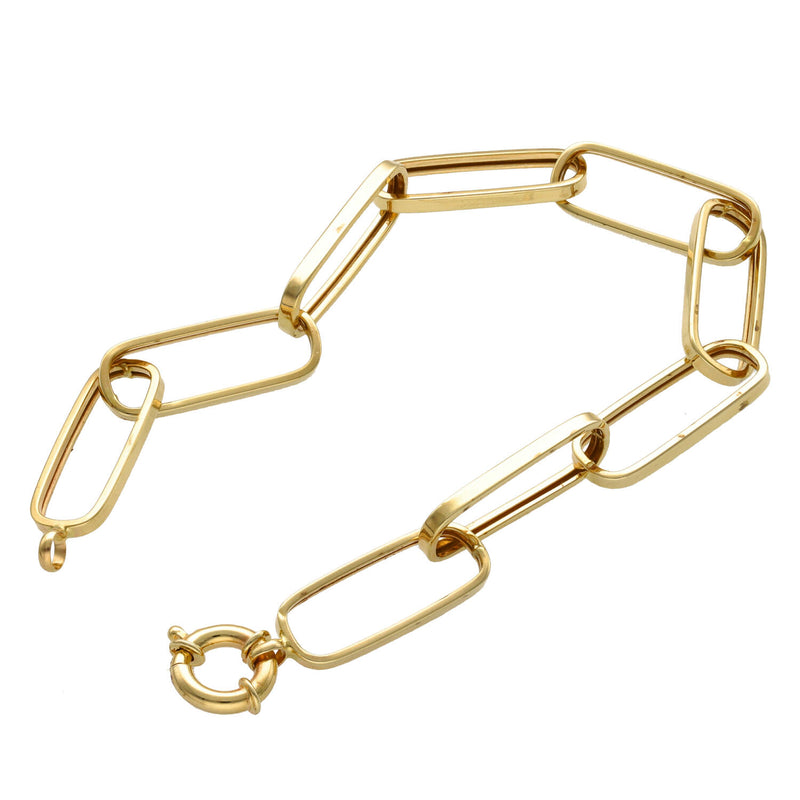 14 Karat Gold paper Clip Bracelets