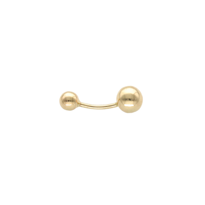 14K Gold Plain Ball Belly Ring ✨ Piercing Body Jewelry