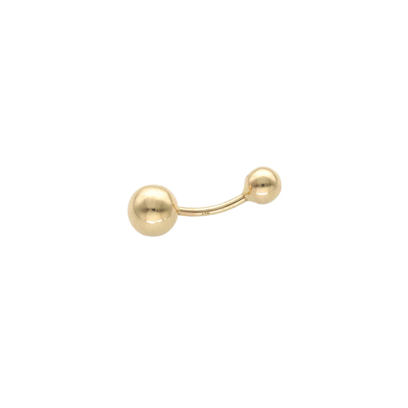 14K Gold Plain Ball Belly Ring ✨ Piercing Body Jewelry