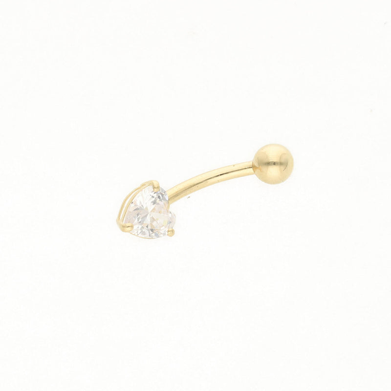 14 karat Gold Heart Belly Piercing