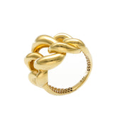 Beautiful and elegant Three Link Cuban Ring in 14 Karat.