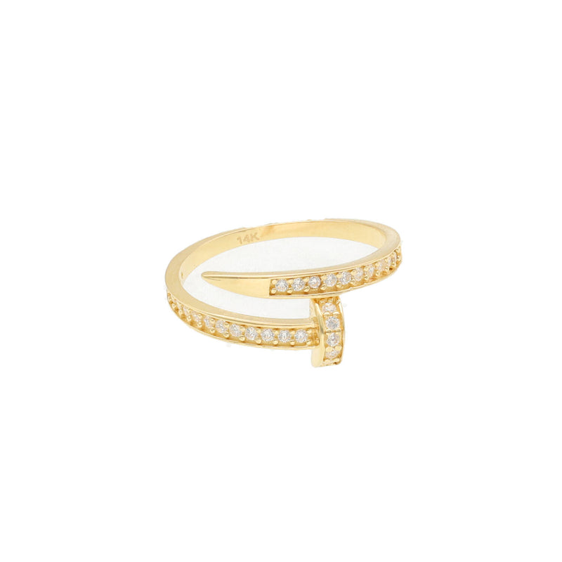 14 karat Gold Nail Ring
