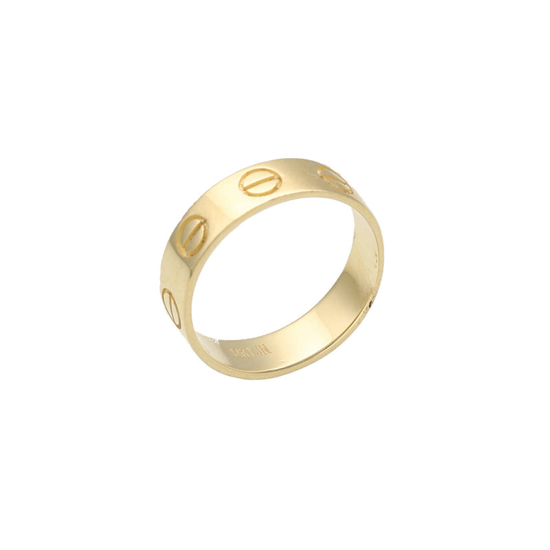 14 Karat Gold Screw Band 6 mm