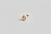 Flat Labrat Piercing Cartilage Rose Gold and Rose CZ Stone