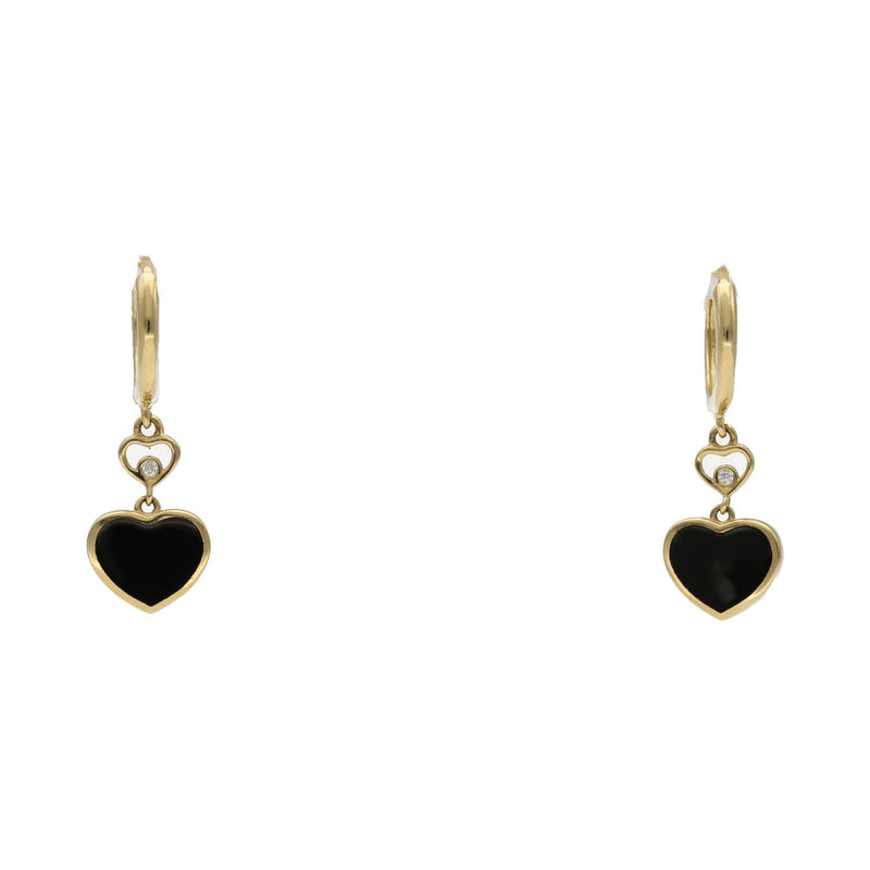 14 Karat Gold & Onyx Heart Set