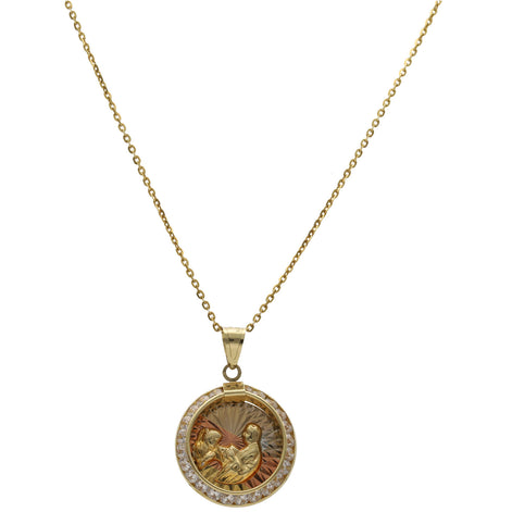 10 Karat Gold Rolo Chain & Communion Medal