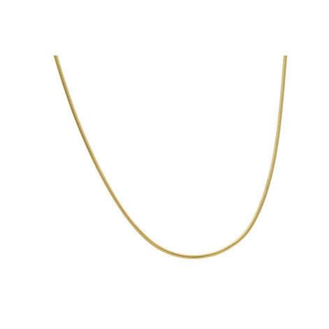 14 Karat Gold Plain Round Snake Link Necklace