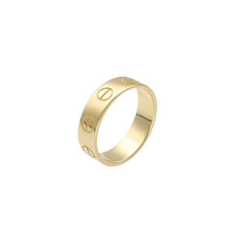 14 karat real solid Yellow gold screw head band of 5 MM 