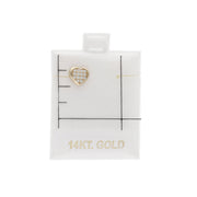 14k Gold  heart studs