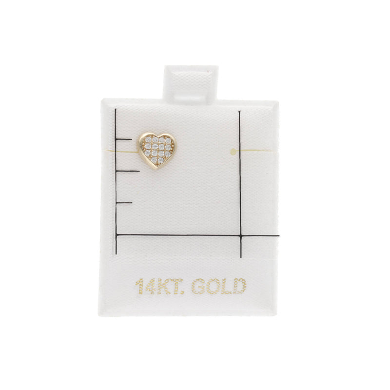 14k Gold  heart studs