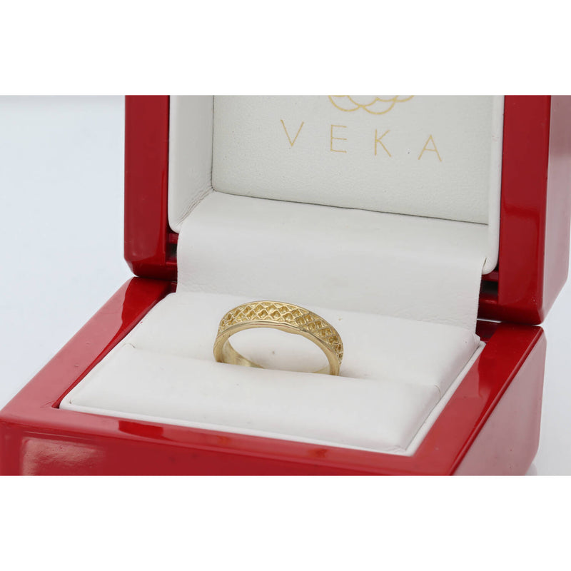 10K Gold Honeycomb Toe Ring