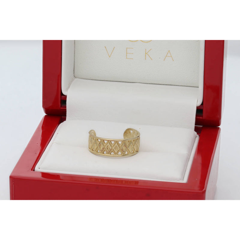 10 Karat Gold Rombo Toe Ring
