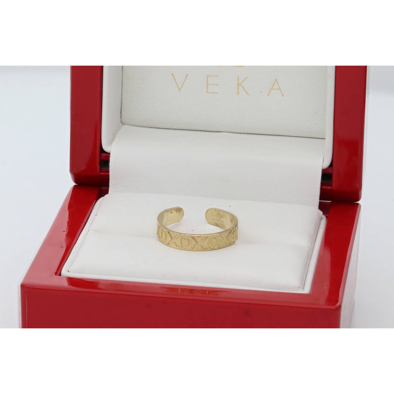 10k Gold xoxo Toe Ring