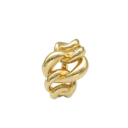 Real Gold Big Cuban Link Band For Women. Specially for women that like bulky rings to adorn their hand.