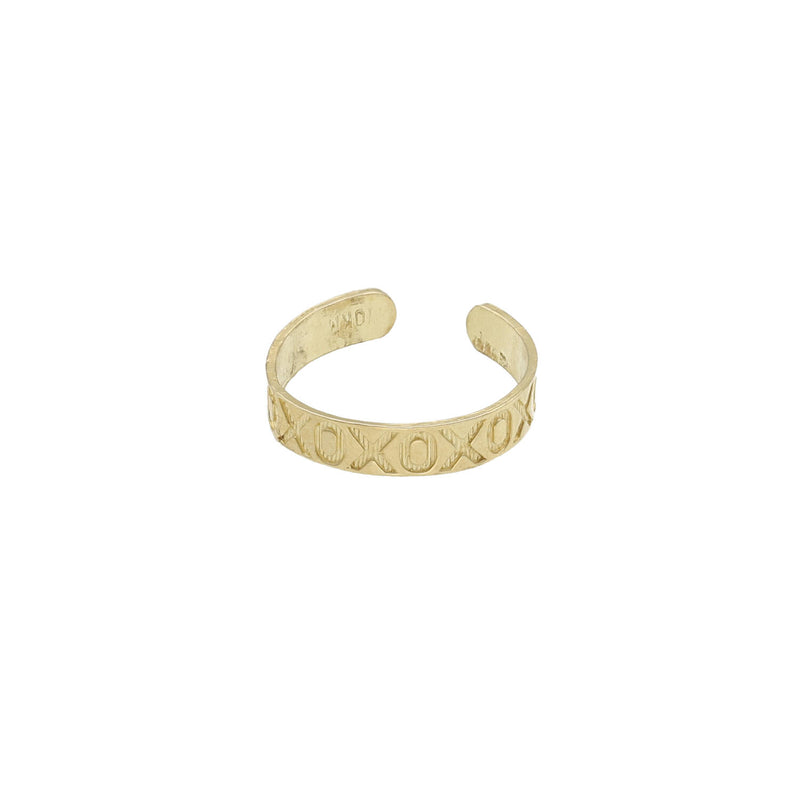 10k Gold xoxo Toe Ring