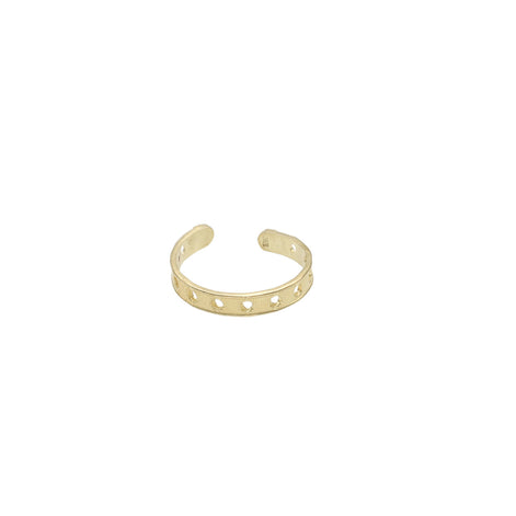 10 Karat Gold Holes Toe Ring