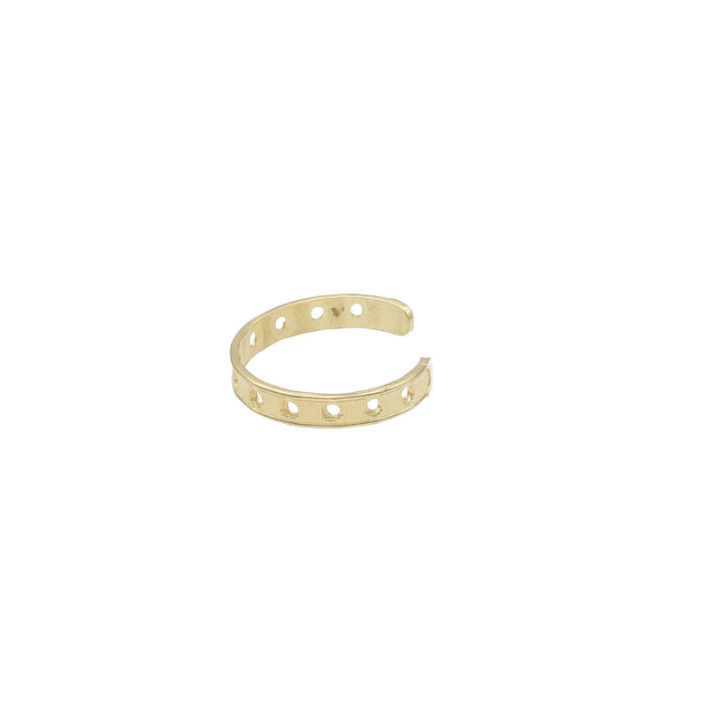 10 Karat Gold Holes Toe Ring