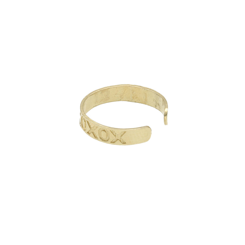 10k Gold xoxo Toe Ring