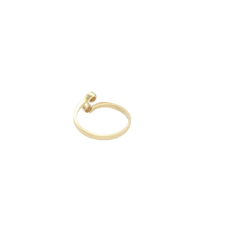 14 Karat Gold Wrap around Double cz Toe Ring