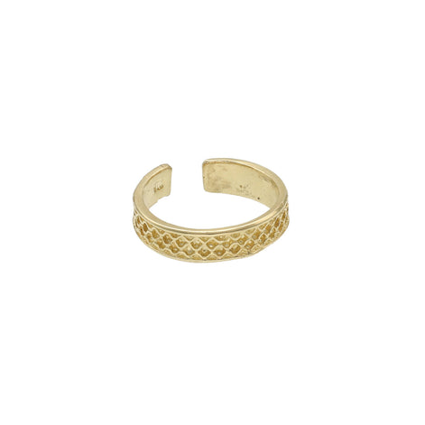 10K Gold Honeycomb Toe Ring