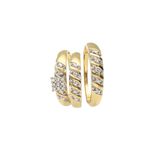 Marquise Diamond Engagement Trio Wedding Ring ...