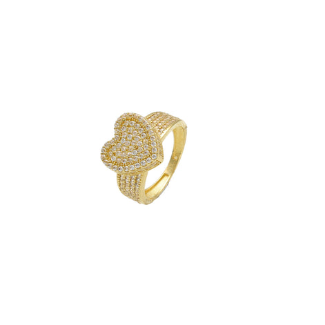 10 karat Gold & cz Heart Ring