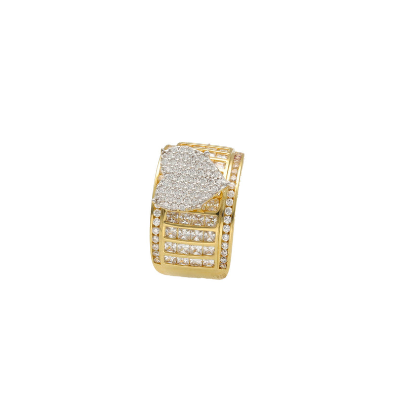 14 Karat Gold & cz Engagement Heart Ring