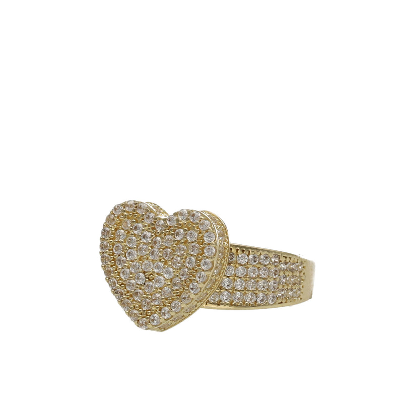 10 karat Gold & cz Heart Ring