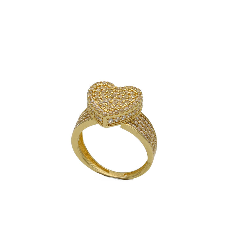 10 karat Gold & cz Heart Ring