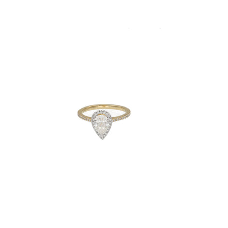 14 Karat Gold Pear Engagement Ring