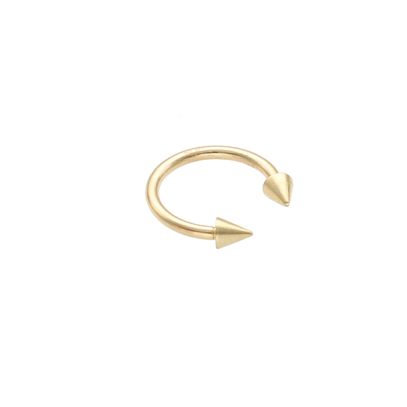 gold arrow horseshoe piercing