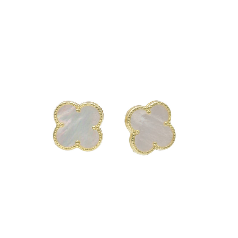 14 karat Gold Mother of Pearl Stud Earrings