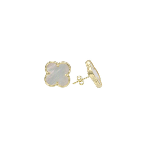 14 karat Gold Mother of Pearl Stud Earrings