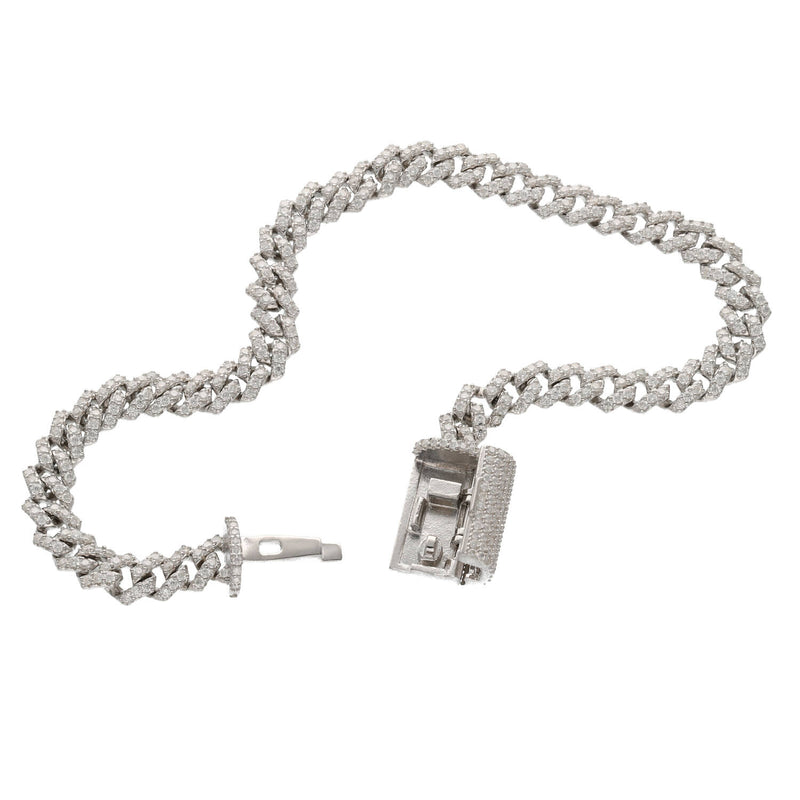 Sterling Silver 925 Moissanite Miami Cuban Bracelet