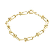 Gold Fancy Clip Bracelet