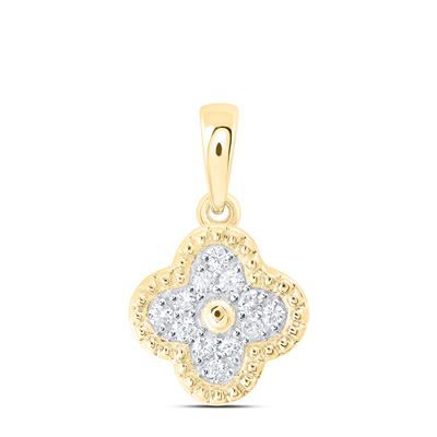 Real Gold Clover Natural Diamonds Set