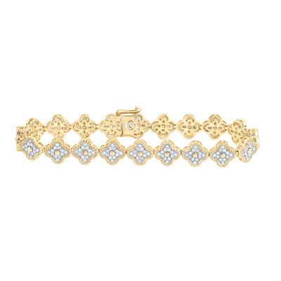 Real Gold Clover Natural Diamonds Set