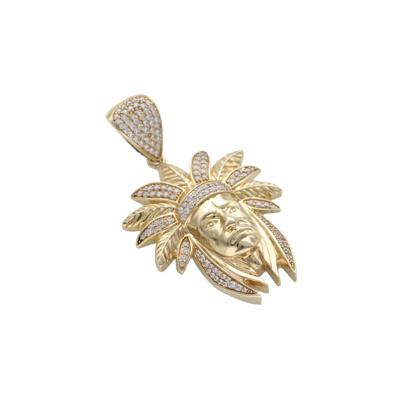 10 Karat Gold & Cz Indian Charm