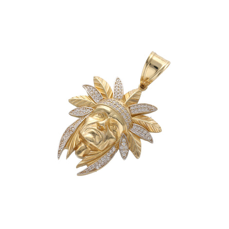 14 Karat Gold & Cz Indian Charm