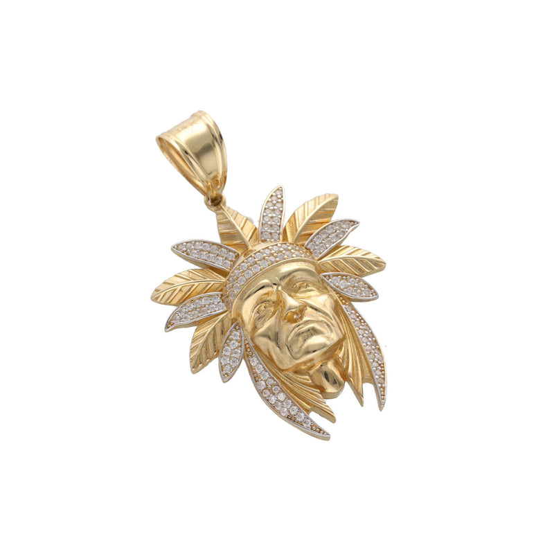 14 Karat Gold & Cz Indian Charm