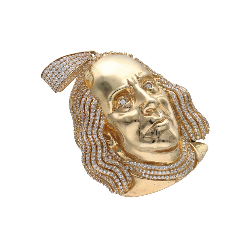 10 Karat Gold Cz Benjamin Franklin Charm