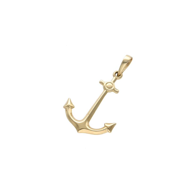 14 Karat Gold Plain Anchor Charm