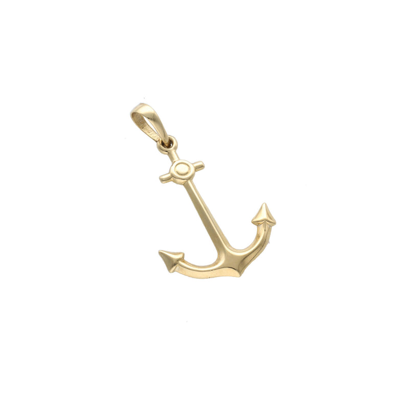 14 Karat Gold Plain Anchor Charm