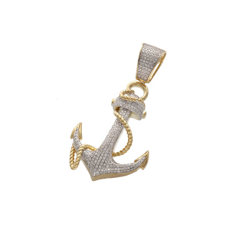 10 Karat Gold 0.78 ctw Diamond Anchor Charm