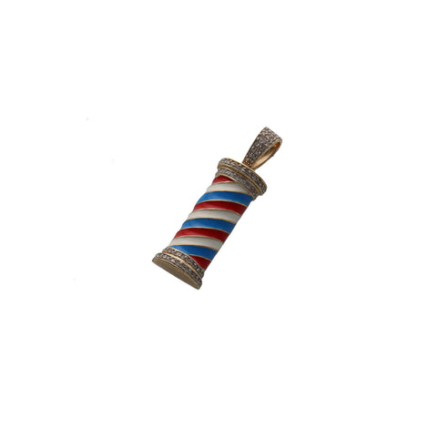 10 Karat Gold 0.35 ctw Diamond Barber Pole Charm