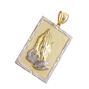 Gold Two tone Prayer Hands Charm