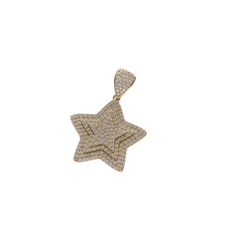 10 Karat Gold Cz Star Charm