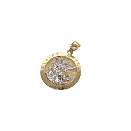 Gold Two Tone St. Michael "Pray For us" Medal